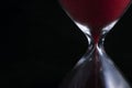 Close up of red hourglass Royalty Free Stock Photo