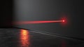 Close Up of Red Laser Light Beam on Dark Background Royalty Free Stock Photo