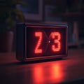 Close-up of a red LED digital clock displaying Royalty Free Stock Photo