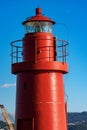 Red Lighthouse - Port of La Spezia Liguria Italy Royalty Free Stock Photo