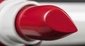 Closeup of red lipstick tube Royalty Free Stock Photo