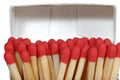 Close up of red matches Royalty Free Stock Photo