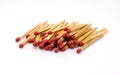 Close-up of a red matches isolated Royalty Free Stock Photo