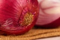 Close up of red onion.
