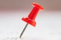 Close up red pin on calendar Royalty Free Stock Photo