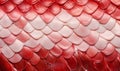 Close up of red plastic snake skin texture background. Abstract background and texture for design.