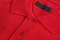 Close up of a red polo-shirt