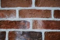 Close up of a red retro brick wall background. Royalty Free Stock Photo