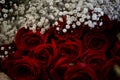 Close up of a red roses bouquet for valentines day Royalty Free Stock Photo