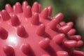 Close up of red rubber massage ball Royalty Free Stock Photo