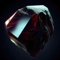 Close-up of red ruby stone mineral crystal AI generated