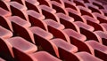 Close up red seats of stadium. Royalty Free Stock Photo