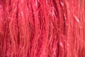 Close up Red silk thread for abstract background Royalty Free Stock Photo
