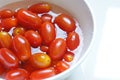 Bowl of fresh red cherry tomatoes Royalty Free Stock Photo
