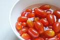 Bowl of fresh red cherry tomatoes Royalty Free Stock Photo