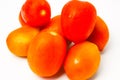Close-Up of Red Tomatoes on White Background Royalty Free Stock Photo