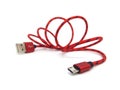 USB cable for android phone and tablet. Royalty Free Stock Photo