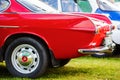 Close-up of red Volvo P1800