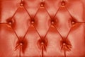 Close up red Wall sofa sitting in the cafe Royalty Free Stock Photo