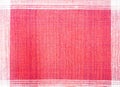 Close up red and white fabric pattern background. Royalty Free Stock Photo