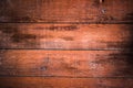 Close-up of Red wood panels used as background, red wood surface. vintage tone with vignetting Royalty Free Stock Photo