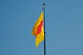 Close-up of red and yellow flag of Baden Royalty Free Stock Photo