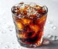 Close-up of a refreshing glass of iced cola Royalty Free Stock Photo