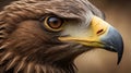regal steppe eagle in majestic close-up mid-flight Royalty Free Stock Photo