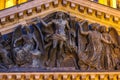 Close up of the relief with Jesus and angels on the facade of on the Saint Isaac& x27;s Cathedral in Saint Petersburg, Russia Royalty Free Stock Photo