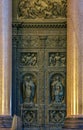 Close up of relief of saints on the doors of Saint Isaac& x27;s Cathedral in Saint Petersburg, Russia Royalty Free Stock Photo