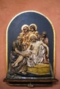 Close-up of the relief sculptures of Jesus in the Frankfurt Cathedral of St Bartholomaus in Germany