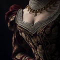 Close-up of a Renaissance dress