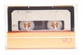 Close up of retro audio cassette tape,side 2 Royalty Free Stock Photo