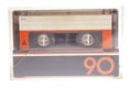 Close up of retro audio cassette tape,side A Royalty Free Stock Photo