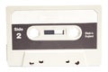 Close up of retro audio cassette tape,side 2 Royalty Free Stock Photo