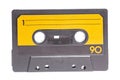 Close up of retro audio cassette tape,side 1 Royalty Free Stock Photo