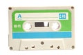 Close up of retro audio cassette tape,side A Royalty Free Stock Photo