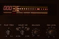 Vintage Audio Tape Deck with Illuminated Display and Control Knobs