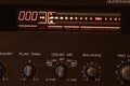 Vintage Audio Tape Deck with Illuminated Display and Control Knobs
