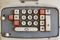 close up of retro calculator Royalty Free Stock Photo