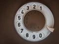 Close-up retro phone dial-plate Royalty Free Stock Photo