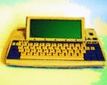 Close Up of Retro Portable Computer