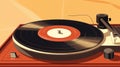 Close up of a Retro style vintage record player in sepia colors Royalty Free Stock Photo