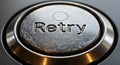 Close-up of a Retry Button on a Machine Royalty Free Stock Photo