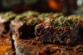 Close-up of Rich Chocolate Mint Brownies.