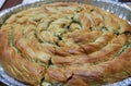 Close-up of a Ricotta Spinach (Silverbeet) Pie