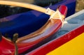 Close-up of rigging details of a canoe at Kaunaoa beach Royalty Free Stock Photo