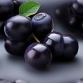 Close up of ripe acai berry on a clean white background high quality isolated image