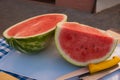 Close up of ripe and refreshing watermelon