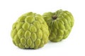 Ripe sugar Apple custard apple fruit isolated on white background